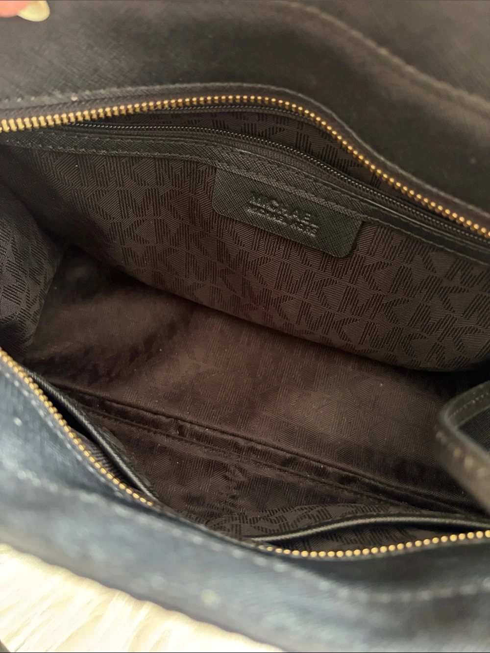 Michael Kors Dillon Black Saffiano Leather Satchel Bag